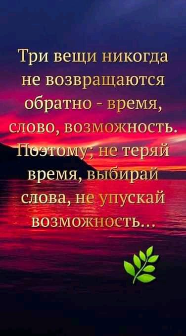 Три вещи никогда не возвращаются обратно время слово возможность ПШЮМУГне теряи время выбйрЁй слова не упускай возможность