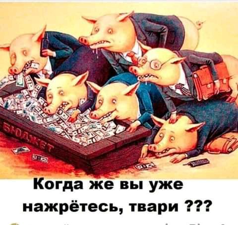 Когда Же вы уже нажрётесь твари