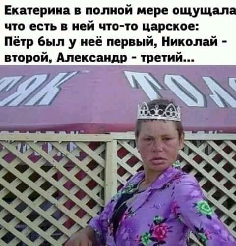 Екатерина в полной мере ощущала что есть в ней что то царское Пётр был у неё первый Николай второй Александр третий