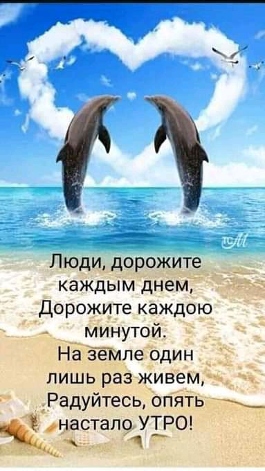 Люди дорожите каждым днем Дорожите каждою минутой _ На Щлеодин лишь раз живем ч Радуйтесь опять 13астал9ьУТРО мм