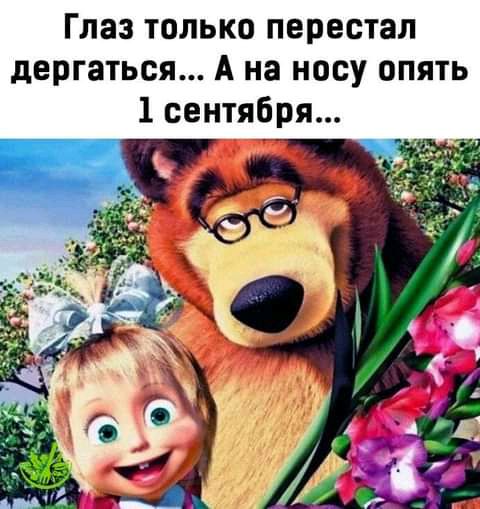 Глаз только перестал дергаться А на носу опять 1 сентября