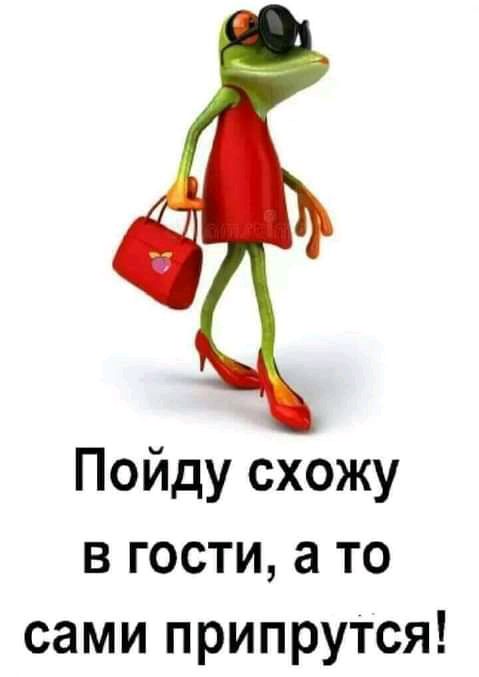 Пойду схожу в гости а то сами припрутся