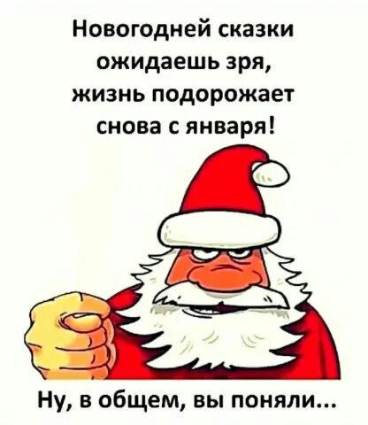 Новогодней сказки ожидаешь зря жизнь подорожает снова с января Ну в общем вы поняли