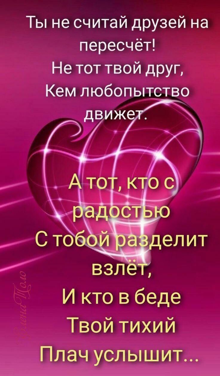 Ты не считай друзей на пересчёт Не тот твой друг Кем любопытство