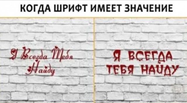 КОГДА ШРИФТ ИМЕЕТ ЗНАЧЕНИЕ