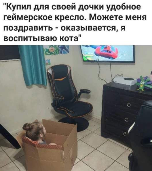 Купил для своей дочки удобное геймерское кресло Можете меня ПОЗДРЗВИТЬ ОКЗЗЫВЭЕТСЯ Я