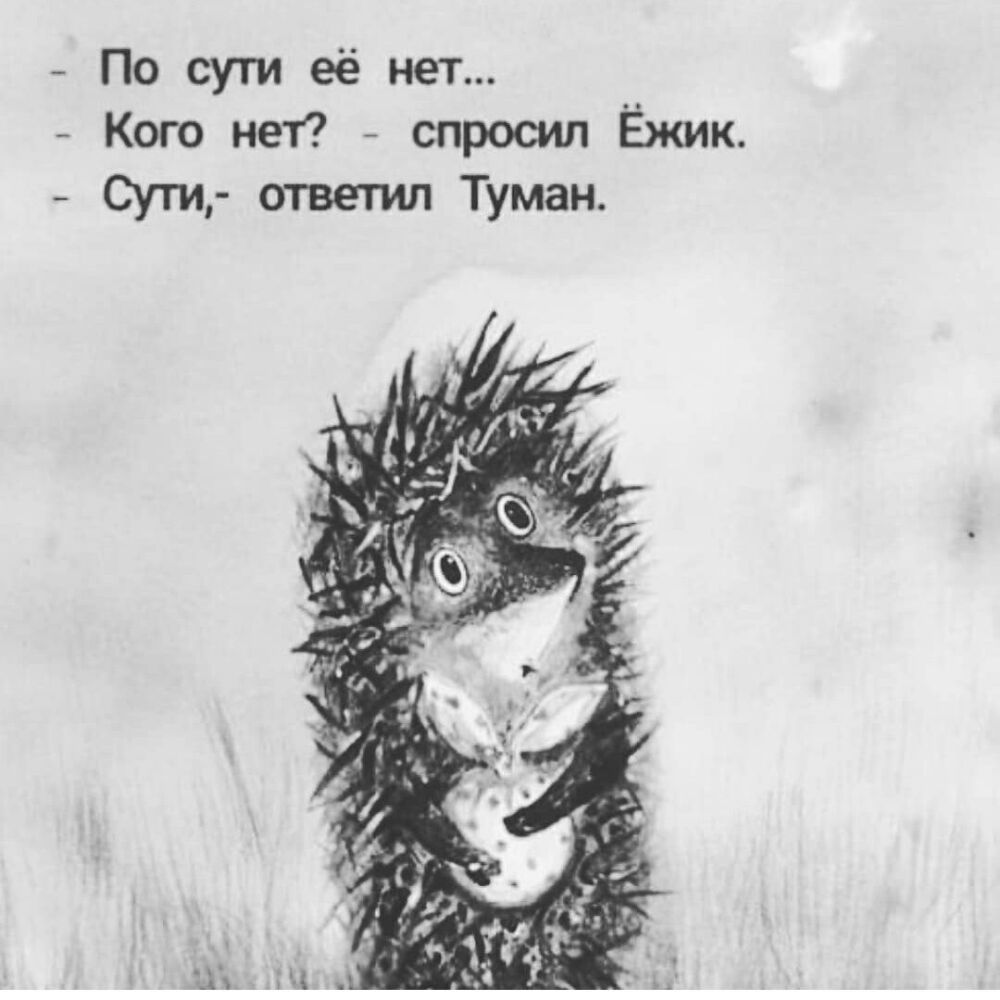 По сути её нет Кого нет спросил Ёжик Сути ответил Туман