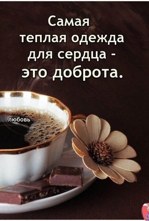 Самая теплая одежда для сердца это доброта