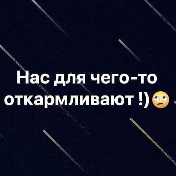 Нас для чего то откармливают 0 ы
