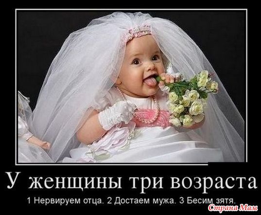 У женщины три возраста 1 Нервируем отца 2достаем мужа 3 БесиЁ зятя