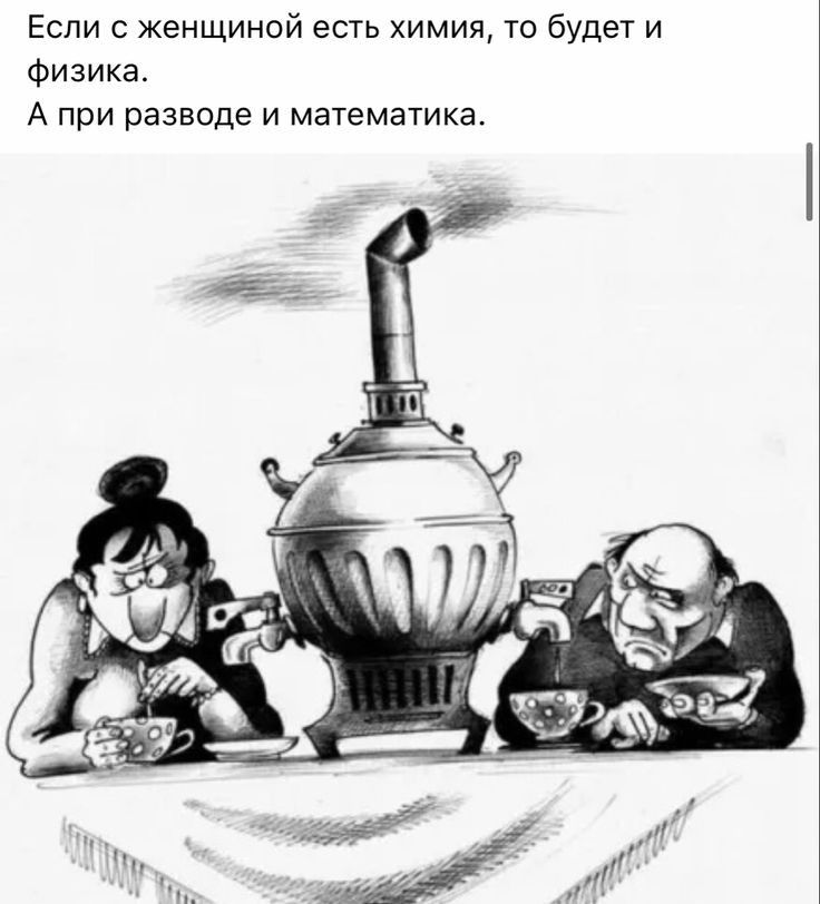 Если с женщиной есть химия то будет и физика А при разводе и математика