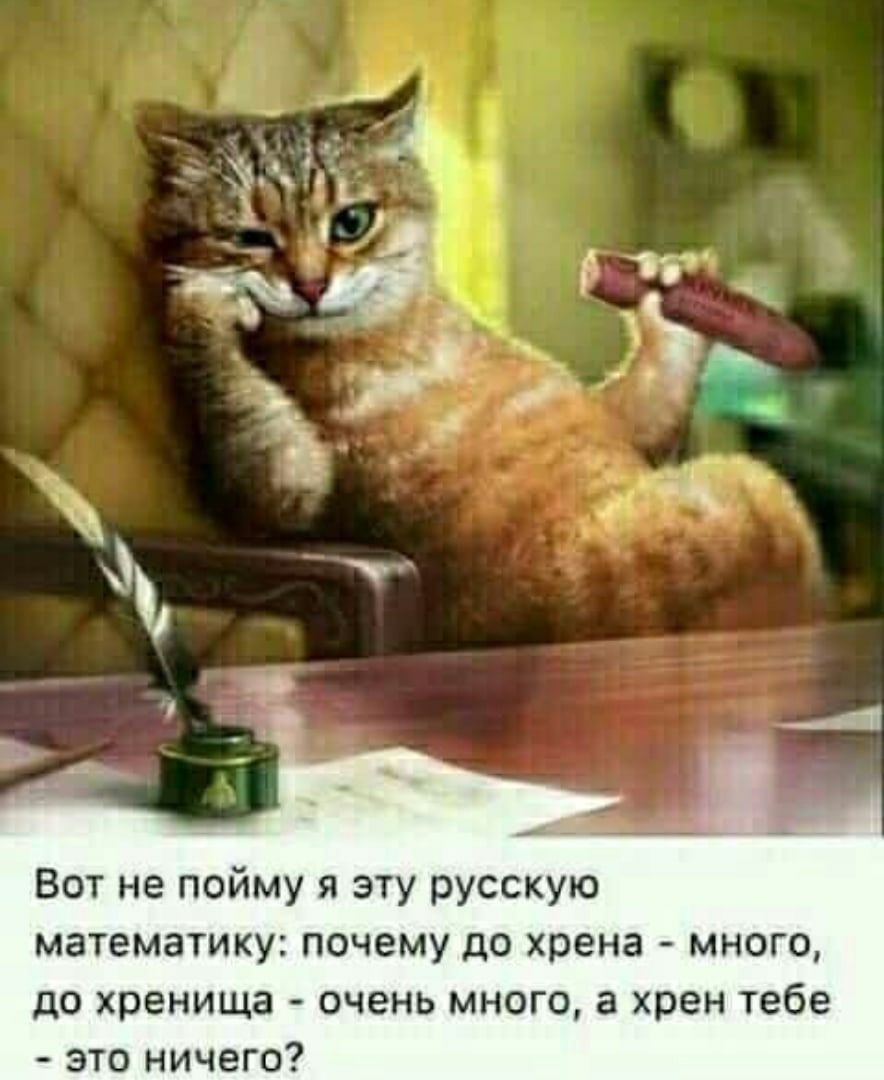 Вот не пойму я эту русскую математику почему до хрена много до хренища очень много а хрен тебе это ничего