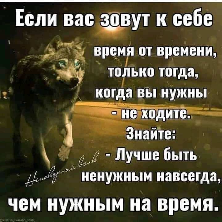 Если вас ут к себе времн от времени тоілько тогда когда вы нужны знайте 3 дм Лучше быть 77 ненужным навсегда ЧЕМ НУЖНЫМ на ВРЕМЯ