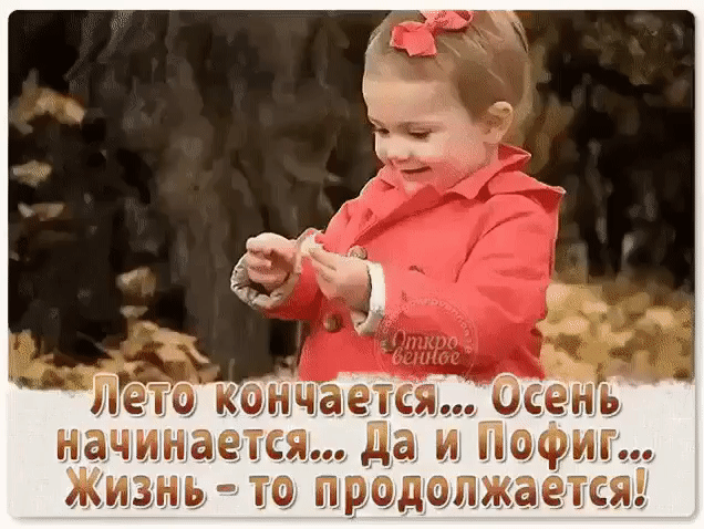 Едет 0 канчается осень начинается да и ПоФиг жизнь то продолжается