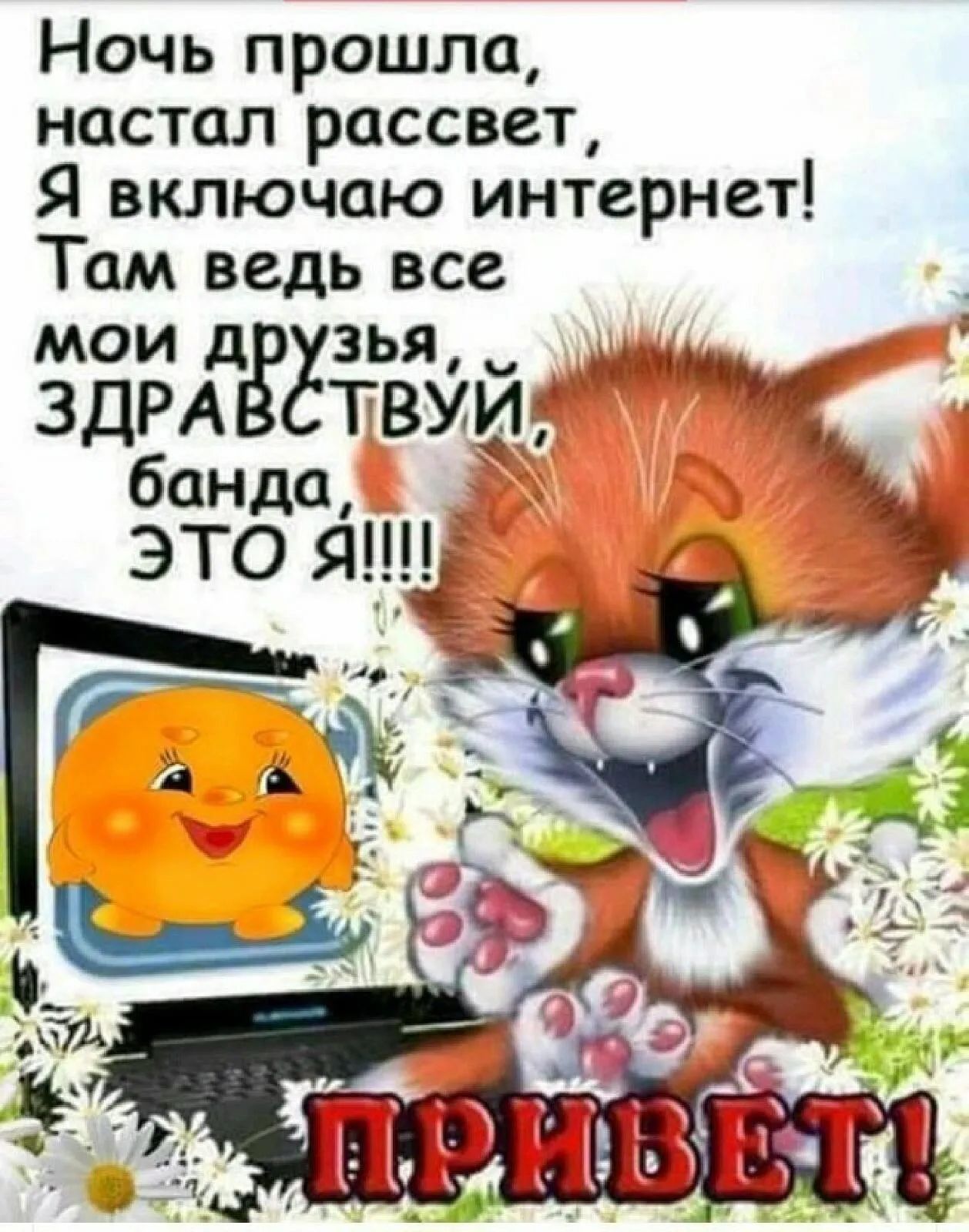 Ночь прошла настал рассвет Я включаю интернет Там ведь все мои д зья _ ЗДРА ЁЁтвут банда ЭТО Я