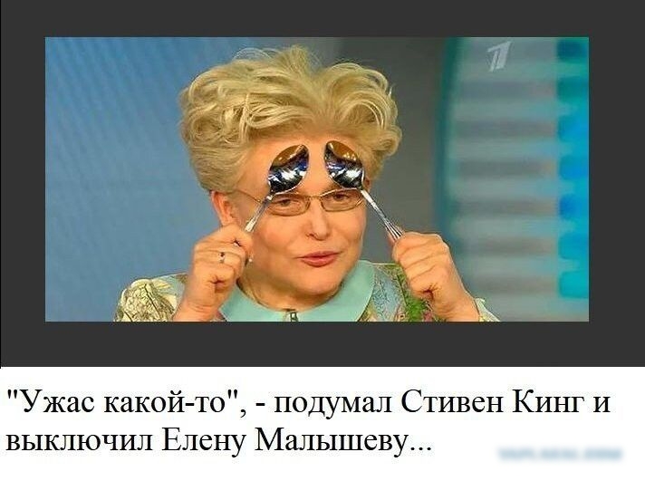 Ужас какой то подумал Стивен Кинг И выключил Елену Малышеву