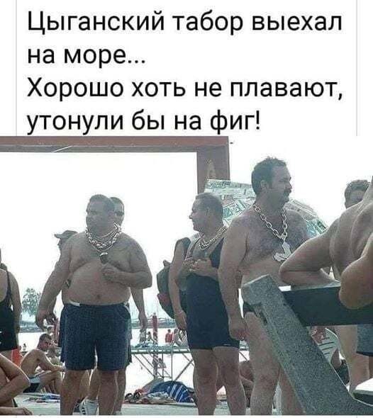 Цыганский табор выехал на море Хорошо хоть не плавают утонули бы на фиг