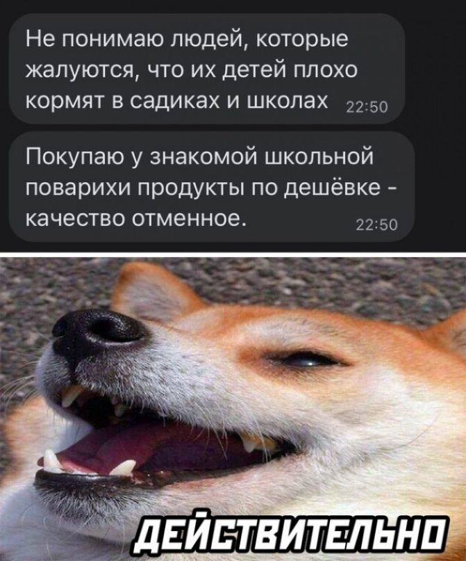 Не понимаю людей которые жалуются что их детей плохо кормят в садиках и школах 2250 Покупаю у знакомой школьной поварихи продукты по дешёвке качеСТВО ОТменное 2250