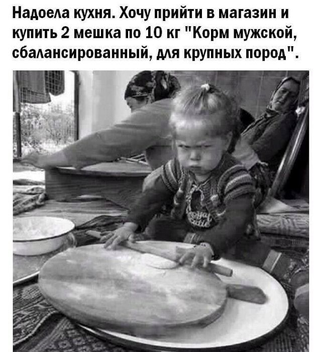 Надоела кухня Хочу прийти в магазин и купить 2 мешка по 10 кг Корм мужской сбалансированный для крупных пород