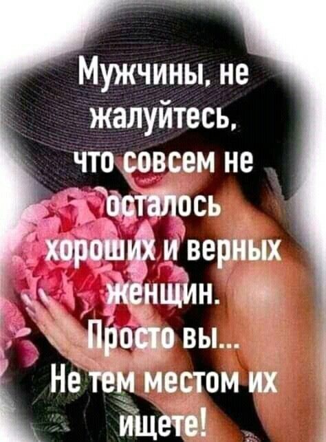 Мужчины не жалуйтесь ЧТО ___ВСЕМ НЕ местом тк йщечія