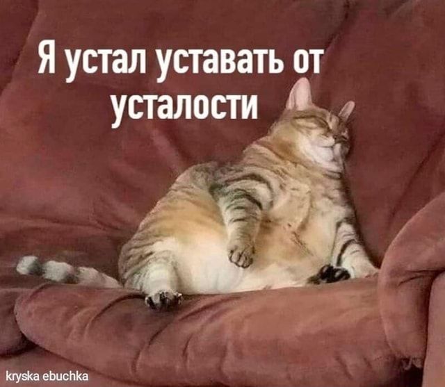 Я устал уставать от усталости _ _