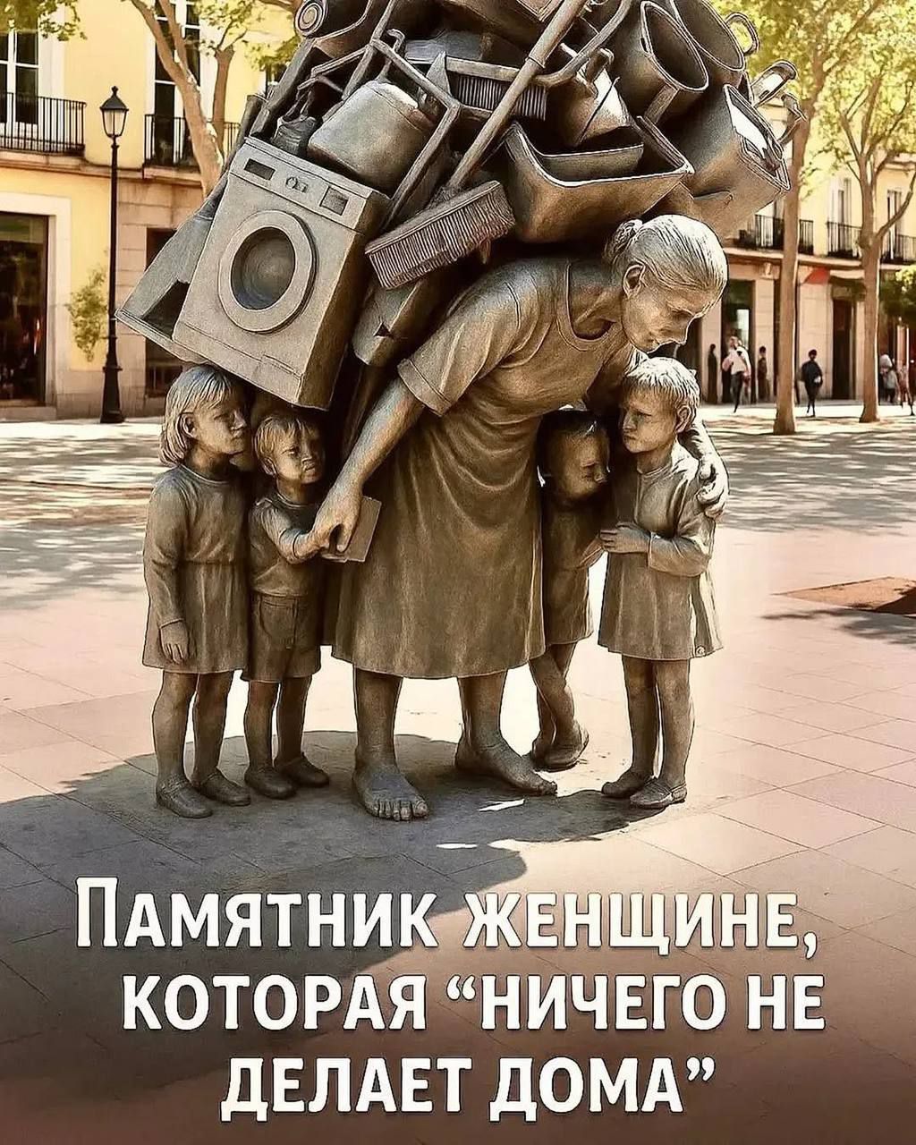 Памятник женщине, которая “ничего не делает дома”