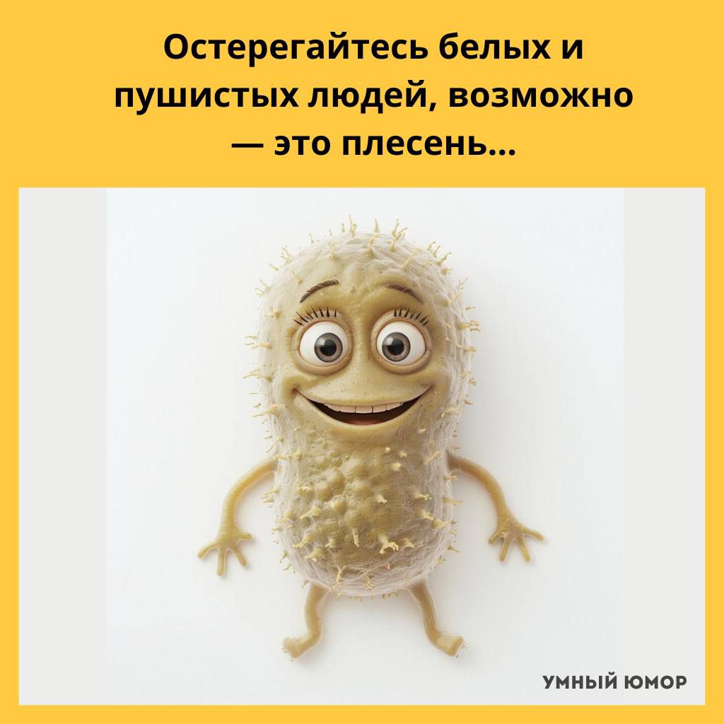 Остерегайтесь белых и пушистых людей, возможно — это плесень…