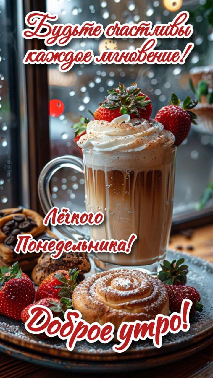 Будьте счастливы каждое мгновение! Лёгкого Понедельника! Доброе утро!
