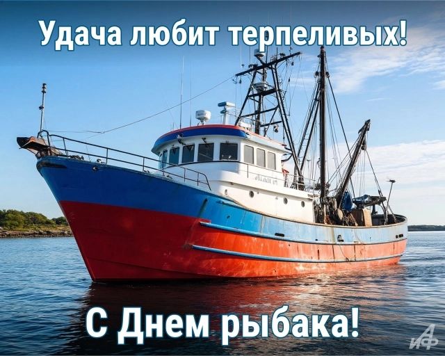 Удача любит терпеливых! С Днем рыбака!