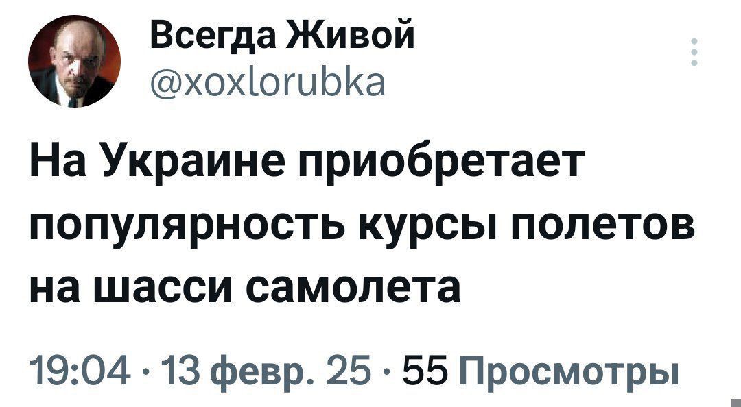 Всегда Живой хохогибка На Украине приобретает популярность курсы полетов на шасси самолета 1904 13 февр 25 55 Просмотры