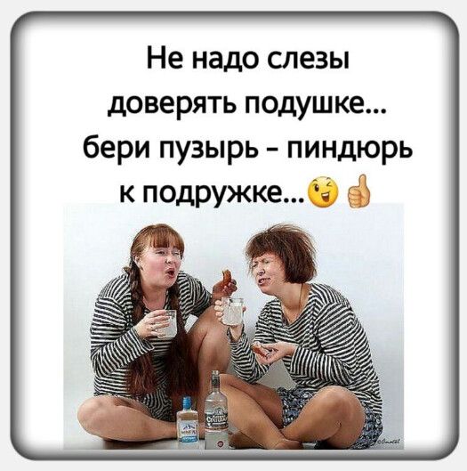 Не надо слезы доверять подушке бери пузырь пиндюрь к подружке