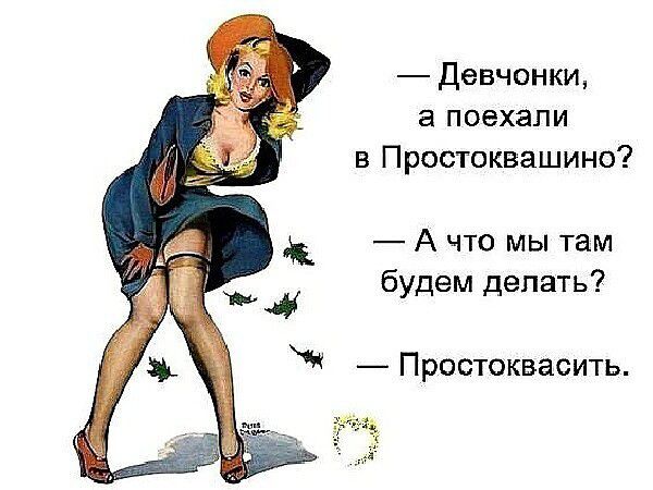 — Девчонки, а поехали в Простоквашино?
— А что мы там будем делать?
— Простоквасить.