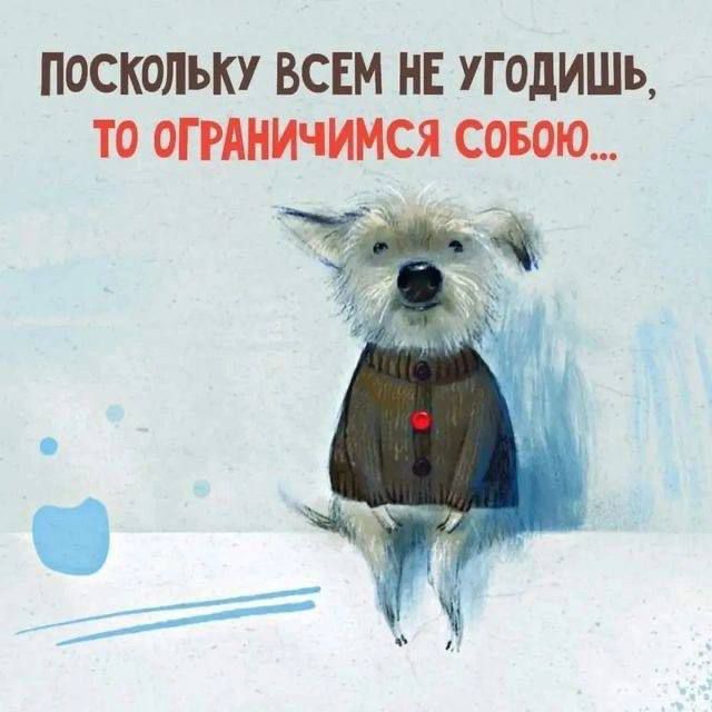 ПОСКОЛЬКУ ВСЕМ НЕ УГОДИЩЬ ТО ОГРАНИЧИМСЯ СОБОЮ и