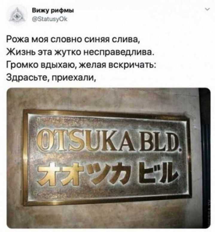 Рожа моя тонна синяя слива Жизнь эта жутко несправедлива Громко вдыхаю желая вскричать Здрасьте приехали