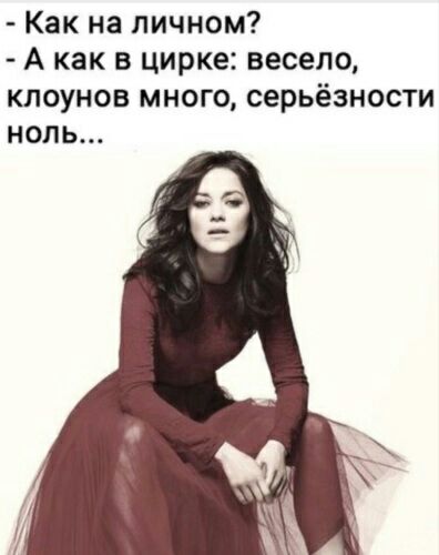 Как на личном А как в цирке весело КЛОУНОВ МНОГО СЕРЬЁЗНОСТИ НОЛЬ