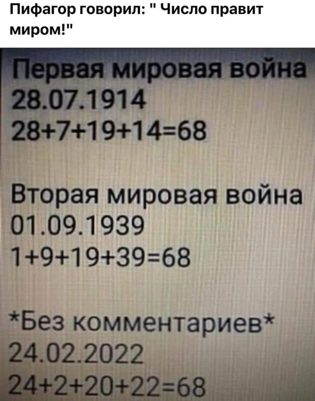 Пифагор говорил Число правит миром и н ЦЁГ
