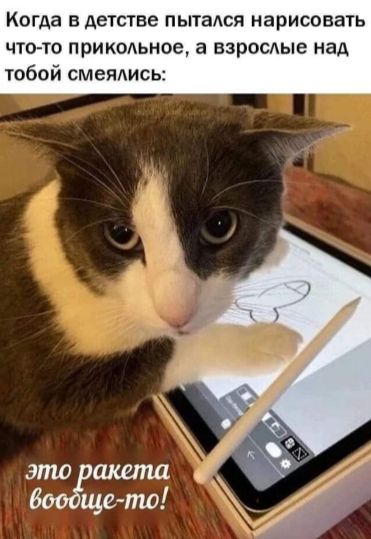 Когда в детстве пытался нарисовать что-то прикольное, а взрослые над тобой смеялись: это ракета вообще-то!