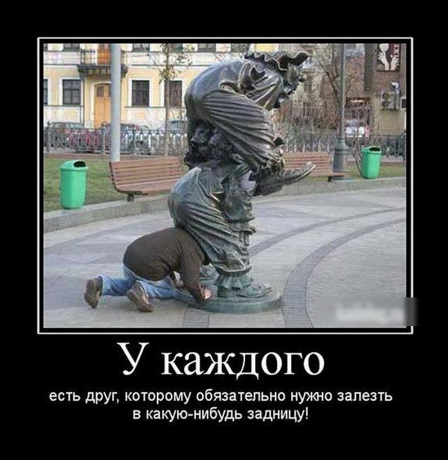 У каждого есть друг которому обязательно нужно залезть в какую нить задницу