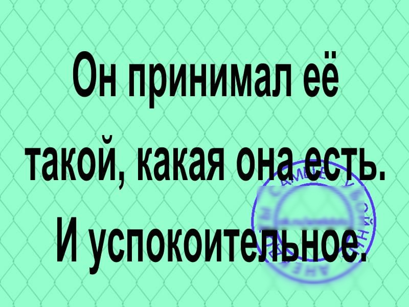 Он принимал её такой какая И успокоитёвьноё