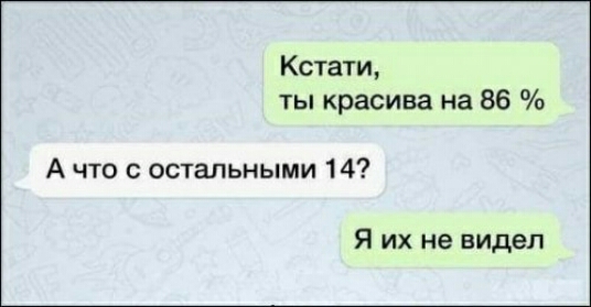 Кстати ты красива на 86 А что с остальными 14 Я их не видел