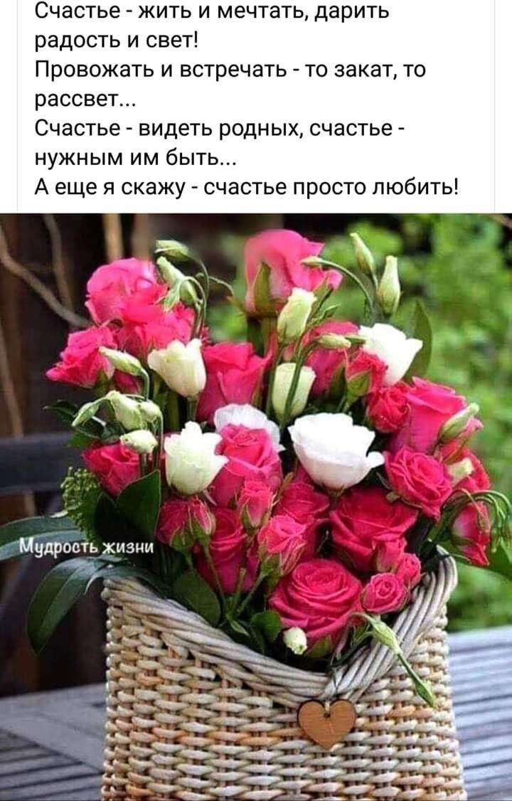 Счастье жить и мечтать дарить радость и свет Провожать и встречать то закат то рассвет Счастье видеть родных счастье нужным им быть А еще я скажу счастье просто любить
