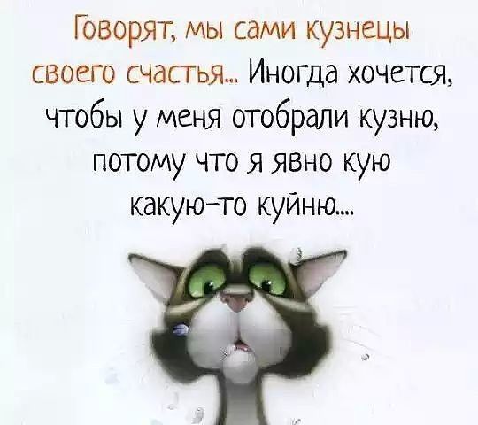 Говорят мы сами кузнецы своего счасгья Иногда хочется чтобы у меня отобрали кузню потому что я явно кую какуюто куйню