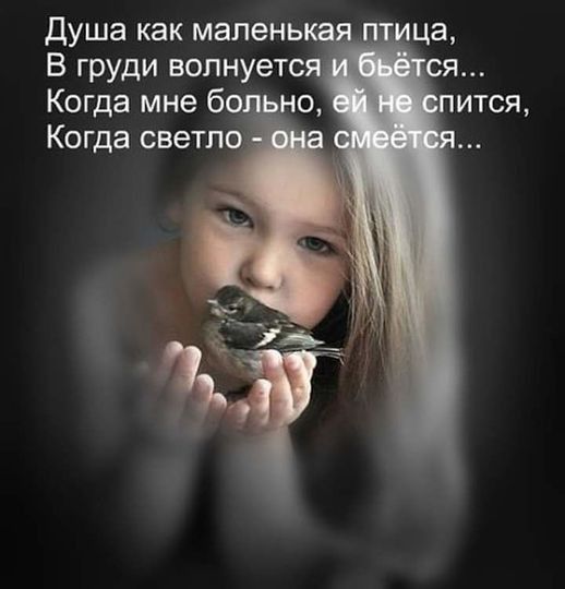 Душа как малень В груди волнуетс Когда мне 6 и