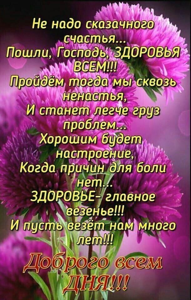 Не надо сказачного счастья Ё Пошли ГоспадьД0РОВЬ4Я ВСЕМ Ё Пдддидем тщмы сквозь _ і іёдаёт ья И станет ЪЪгЁе груз проблем Хорошим будет настраеъдуие _ Когда причин для боли нет ЗДОРОЁЁЕ главное везенье И А __ 5ть мьцго