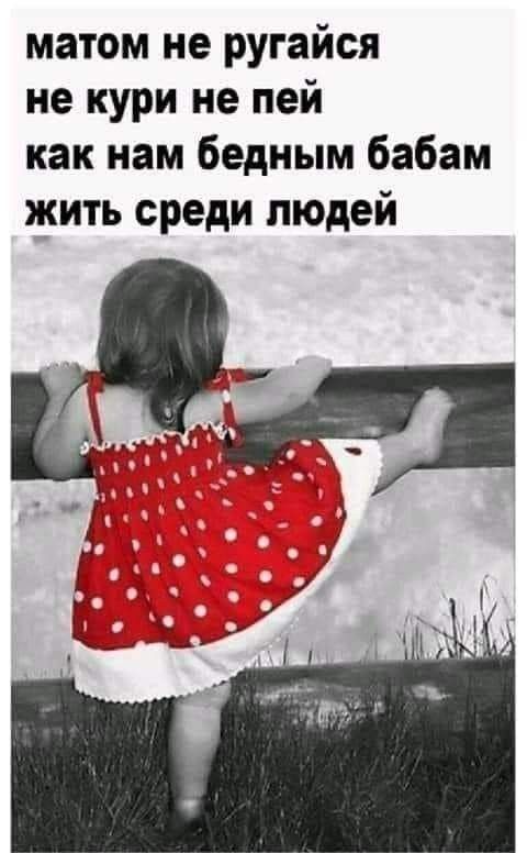 матом не ругайся не кури не пей как нам бедным бабам жить среди людей