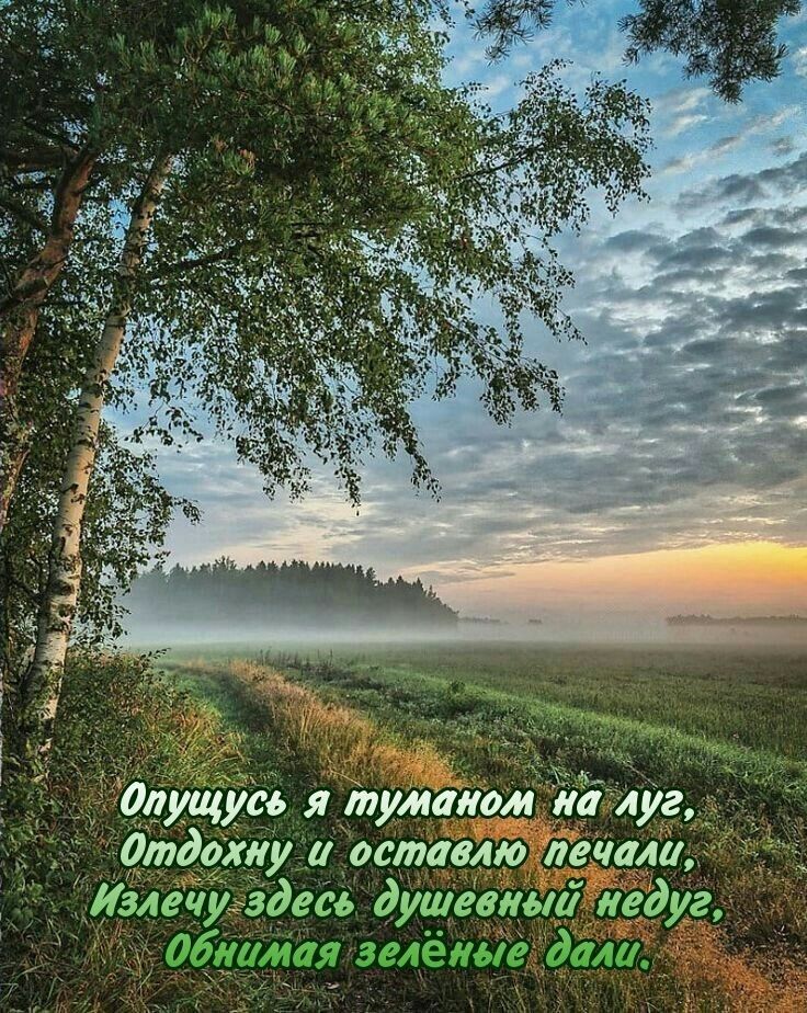 Я я  опущусь я туманом назлуг, з  отдохну и оставлю печали, иэлечу здесь душевтш недуг, обни,