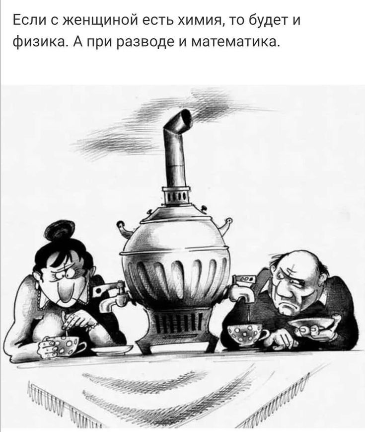 Если с женщиной есть химия то будет и физика А при разводе и математика