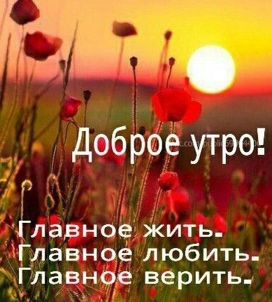 Доброе утро п Главное жить Главное любить Главное верить