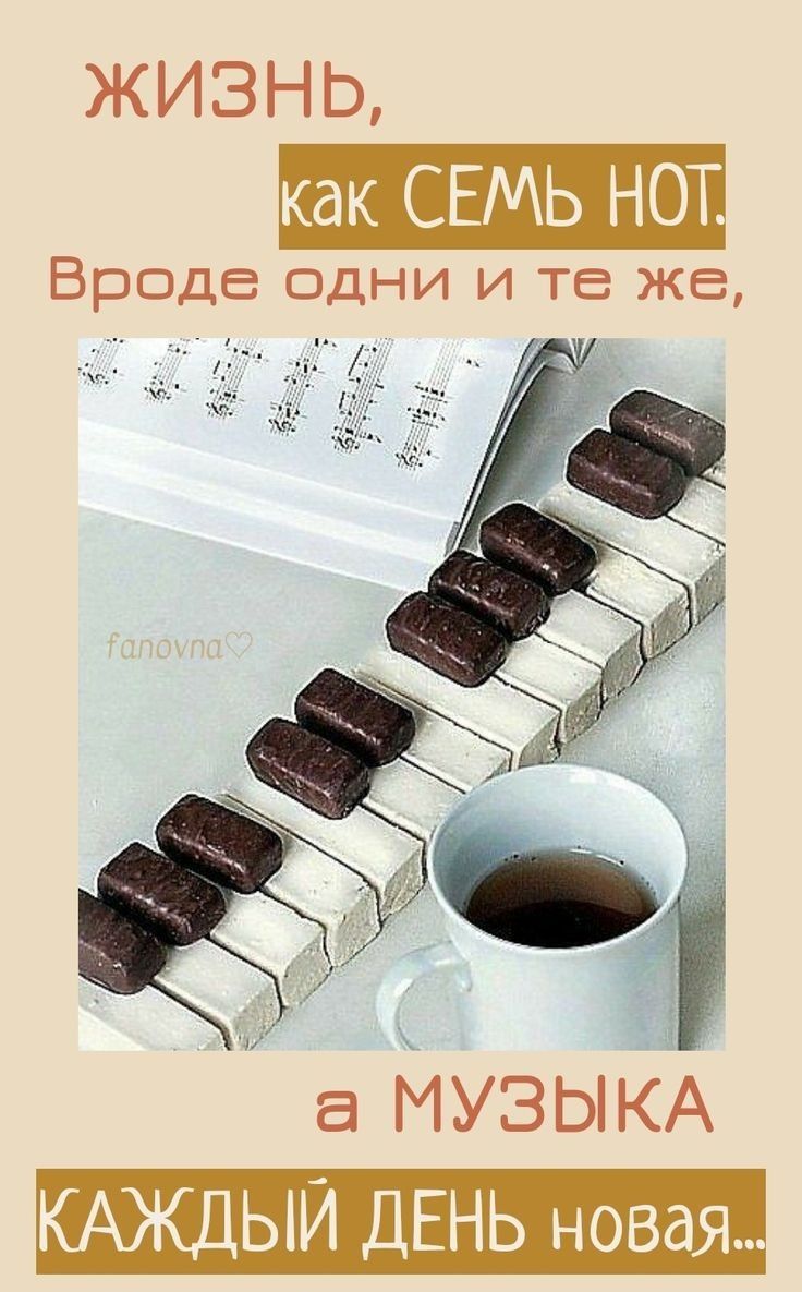 ЖИЗНЬ как СЕМЬ НОТ Вроде ОДНИ И те же а музыкА КАЖДЫЙ ДЕНЬ новая