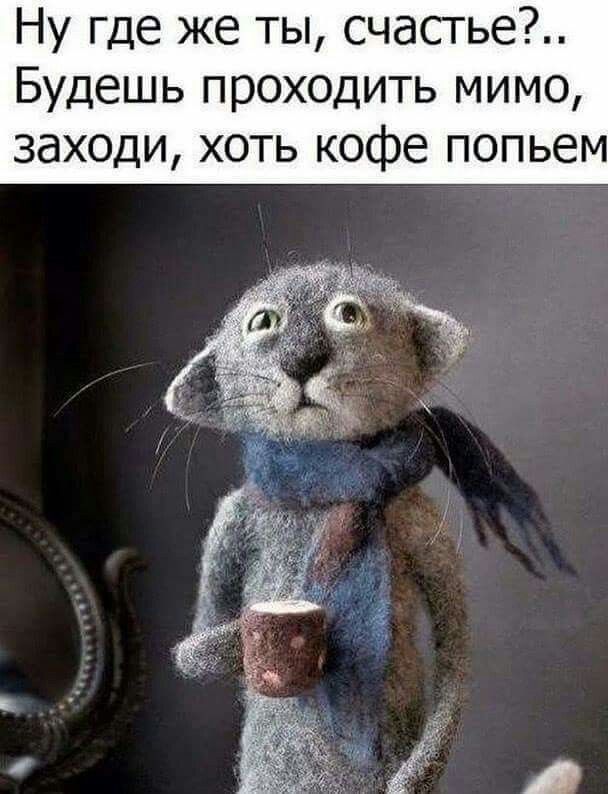 Ну где же ты счастье Будешь проходить мимо заходи хоть кофе попьем